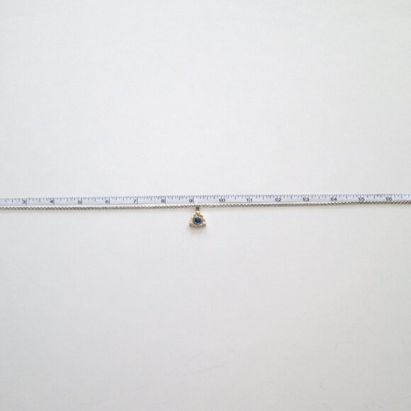 ✨💙 RARE IVAN DOBREN STERLING SILVER AND 14K GOLD BLUE TOPAZ PENDANT NECKLACE - Picture 14 of 16